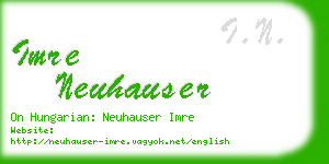 imre neuhauser business card